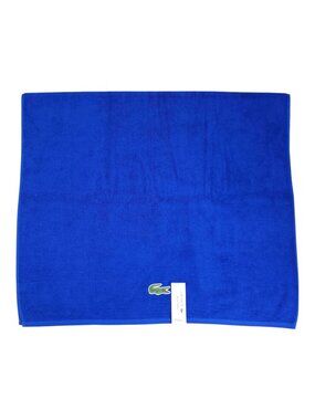 Lacoste Bath Towel 30"X52" Royal Blue 100% Cotton Highly Absorbent Low Lint